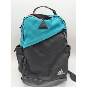 Adidas Backpack Teal Black Colorblock Sport School Bag Ripstop Base Mens Womens